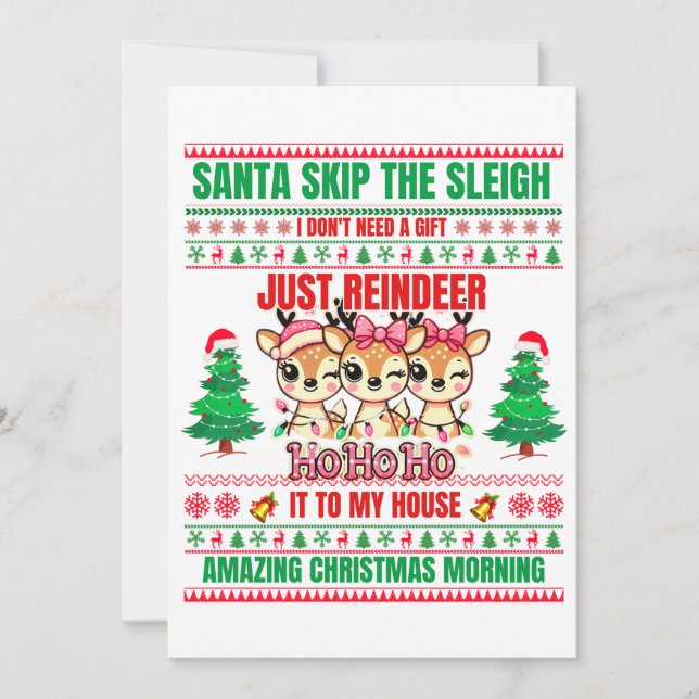 Cartão De Festividades Natal Feliz Natal Para Rebeldes-Presentes (Frente)