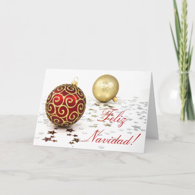 Cartão De Festividades Natal Feliz Navidad (Frente)