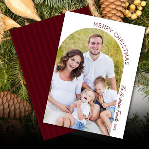 Cartão De Festividades Natal Foto Arco Elegante Moderno
