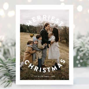 Cartão De Festividades Natal Foto Círculo Simples Moderno Divertido Tipo