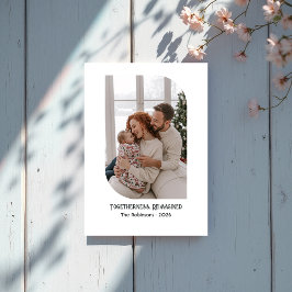 Cartão De Festividades Natal Foto de Família Reimaginada