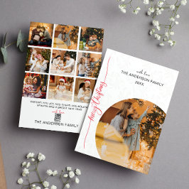 Cartão De Festividades Natal Foto Férias Modernista Minimalista