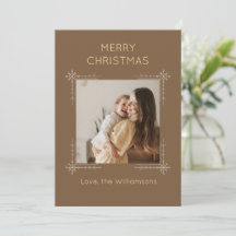 Natal Foto Personalizada Marrom Fofa