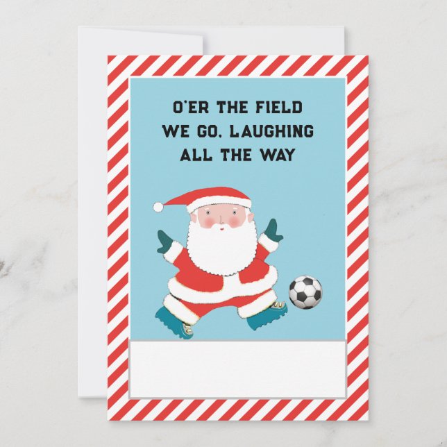 Cartão De Festividades Natal Futebol (Frente)