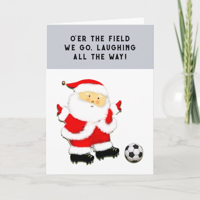 Cartão De Festividades Natal Futebol (Frente)
