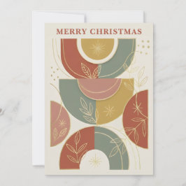 Cartão De Festividades Natal Geométrico Boho