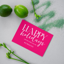 Cartão De Festividades Natal Geométrico Moderno Rosa Girassol