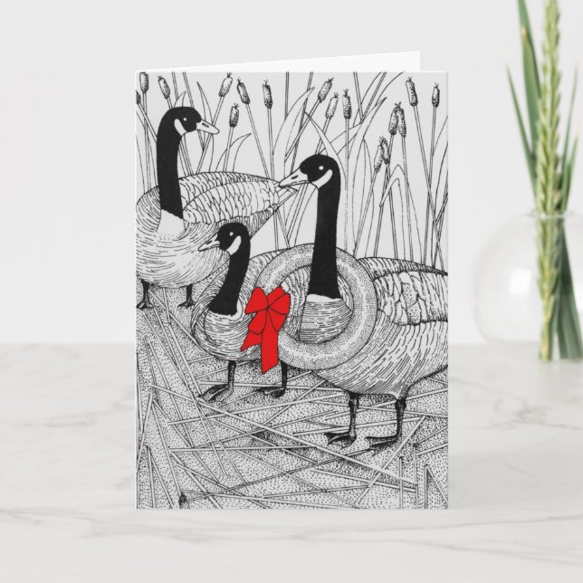 Cartão De Festividades Natal Gês Canadense (Frente)