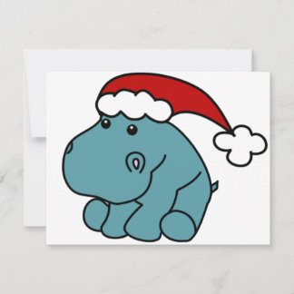 Cartão De Festividades Natal Hippo