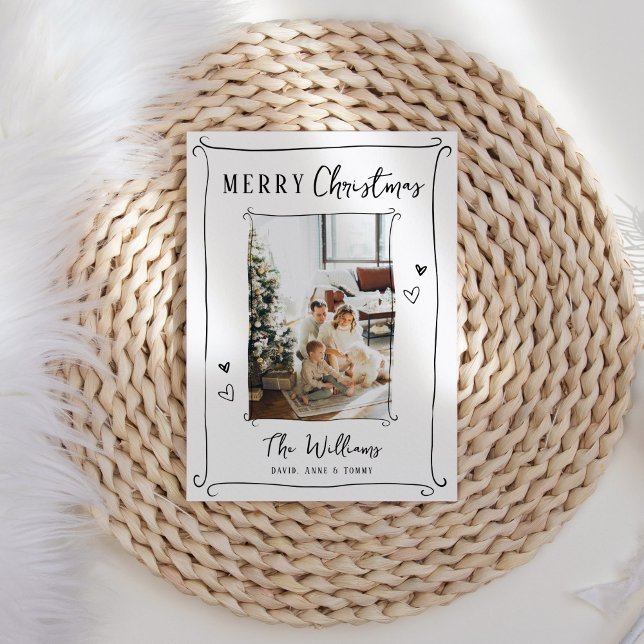 Cartão De Festividades Natal Impressionante Desenhado à Mão (Criador carregado)