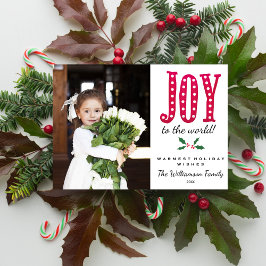 Cartão De Festividades Natal Impressionante Joy do Mundo