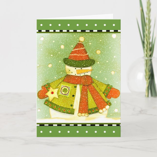 Cartão De Festividades Natal irlandês (Frente)