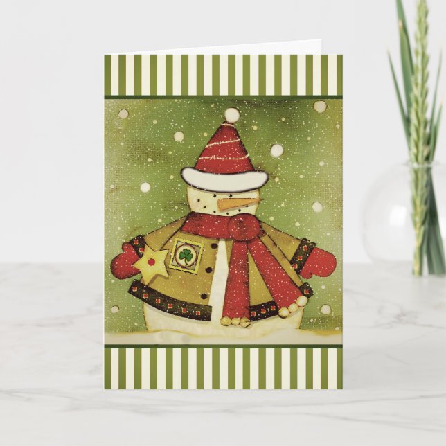 Cartão De Festividades Natal irlandês (Frente)