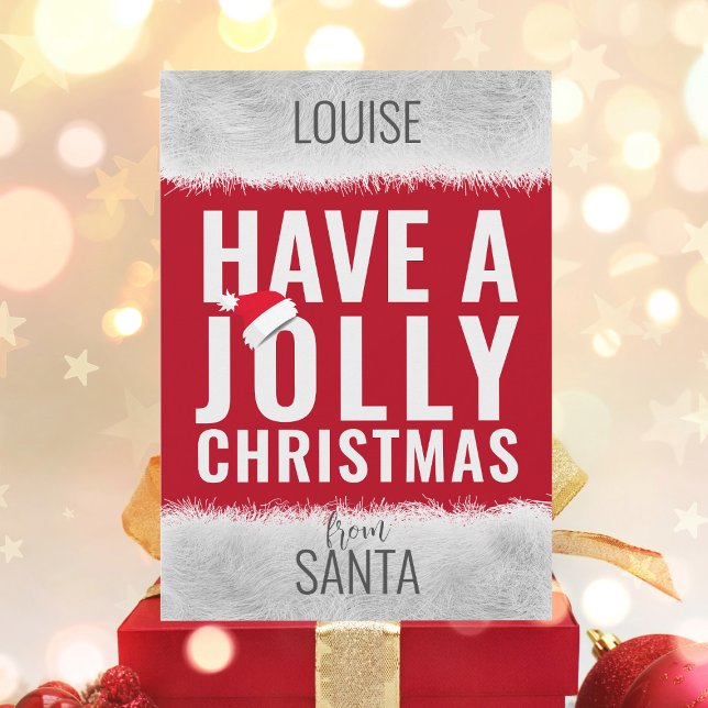 Cartão De Festividades Natal Jolly De Papais noeis Não Feriado Fotográfic (Jolly Christmas Card to send to your jolly best friend)