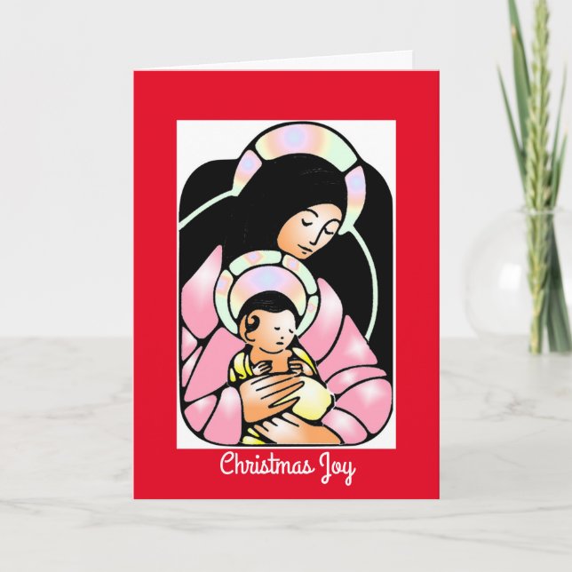 Cartão De Festividades Natal Joy Mosaic (Frente)