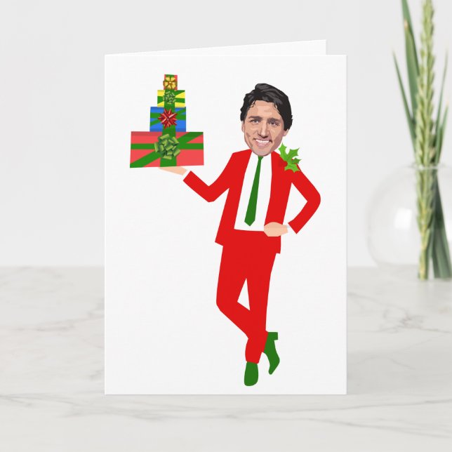 Cartão De Festividades natal justin trudeau (Frente)