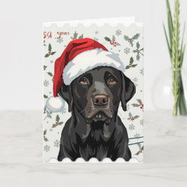 Cartão De Festividades Natal lab preto