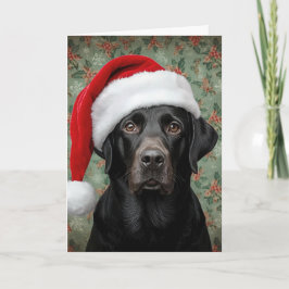 Cartão De Festividades Natal lab preto