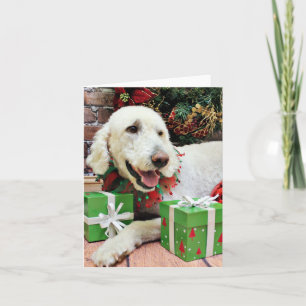 Cartão De Festividades Natal - LabraDoodle - Davis