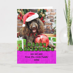 Cartão De Festividades Natal - LabraDoodle - Harley