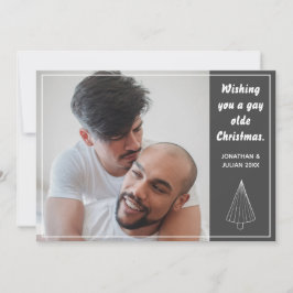 Cartão De Festividades Natal LGBTQ - Natal antigo para gay