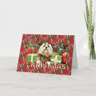 Cartão De Festividades Natal - Lhasa Apso - Muffie