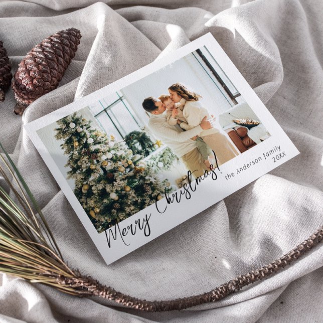 Cartão De Festividades Natal Limpo de Férias Mínimas Modernas (Criador carregado)