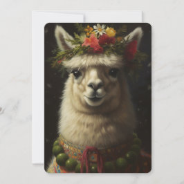 Cartão De Festividades Natal Llama