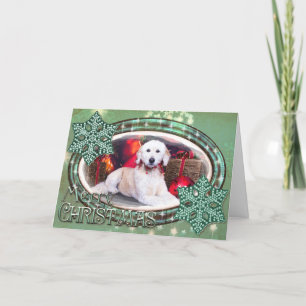 Cartão De Festividades Natal - Maggie - GoldenDoodle