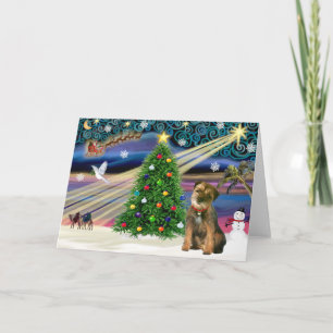 Cartão De Festividades Natal Magic Border Terrier
