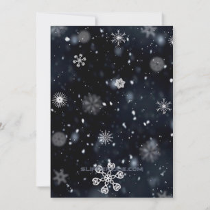 Cartão De Festividades Natal mágico e pacífico de inverno do SlipperyJoe