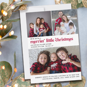 Cartão De Festividades Natal Mais Alegre 3 Foto Novo Bebê