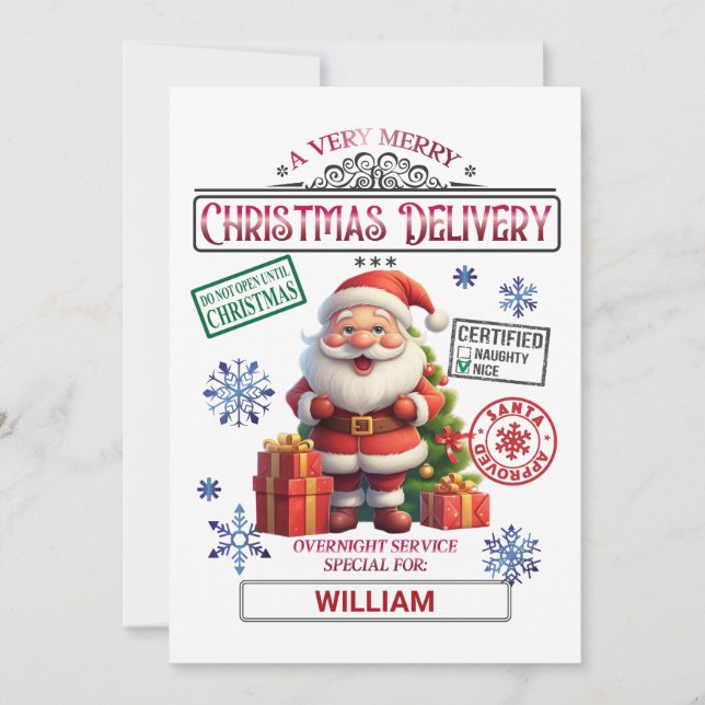 Cartão De Festividades Natal malvado ou Natal bonito (Frente)