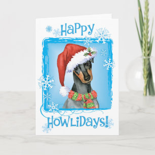 Cartão De Festividades Natal Manchester Terrier