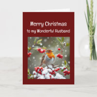 Natal Maravilhoso Marido Inglês Robin Bird