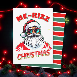 Cartão De Festividades Natal Me-Rizz geração Alpha meme humor Natal