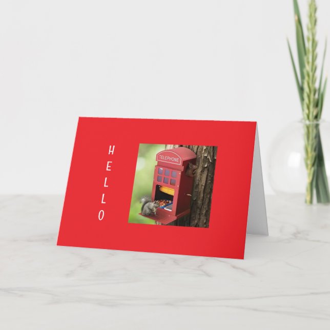 CARTÃO DE FESTIVIDADES "NATAL MERRÍVEL" DE SQUIRREL COM FOME (Frente)