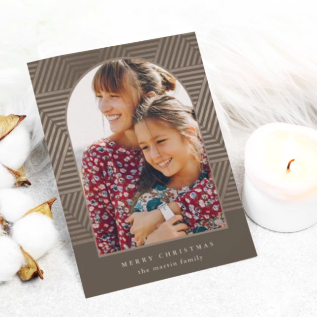 Cartão De Festividades Natal Merry Geométrico Moderno (Criador carregado)