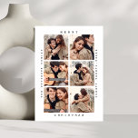 Cartão De Festividades Natal minimalista | Elegante - Seis Fotografias Si<br><div class="desc">Feliz Natal Minimalista | Cartões de natal Elegante Simples Seis Fotografias</div>