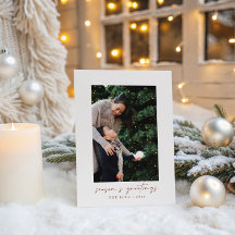 Natal Minimalista Foto com Letra Manual Moderna