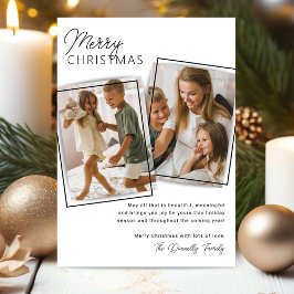Cartão De Festividades Natal mínimo de 2 fotos