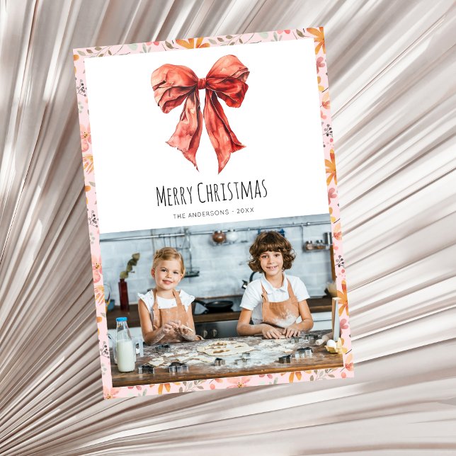 Cartão De Festividades Natal Mínimo do Coquette do Arco Vermelho (Criador carregado)