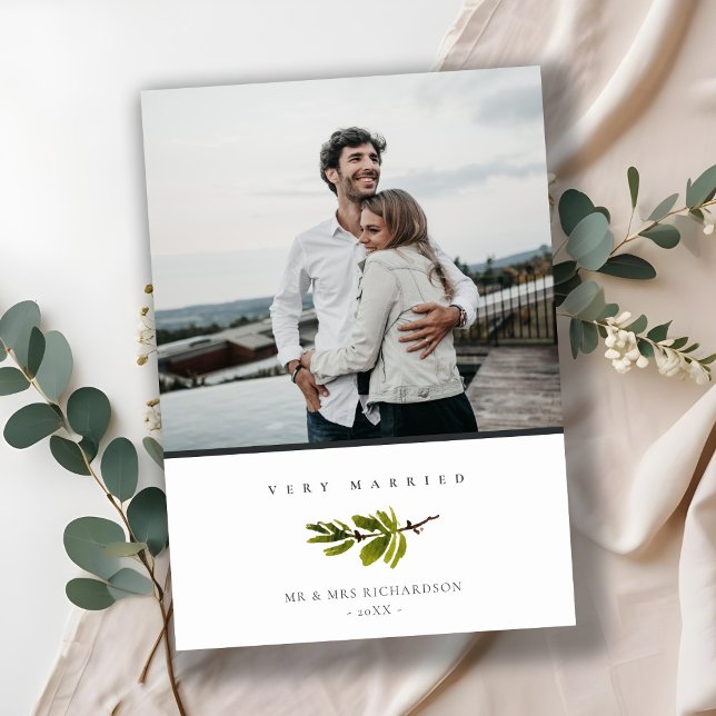 Cartão De Festividades Natal Mínimo do Filme de Foto Pine Muito Casado (Criador carregado)