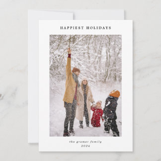 Cartão De Festividades Natal Moderníssimo Uma Foto Felizes Festas