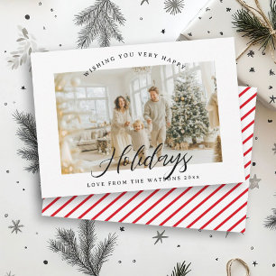 Cartão De Festividades Natal Moderno Fresco e Brilhante para Foto de Famí