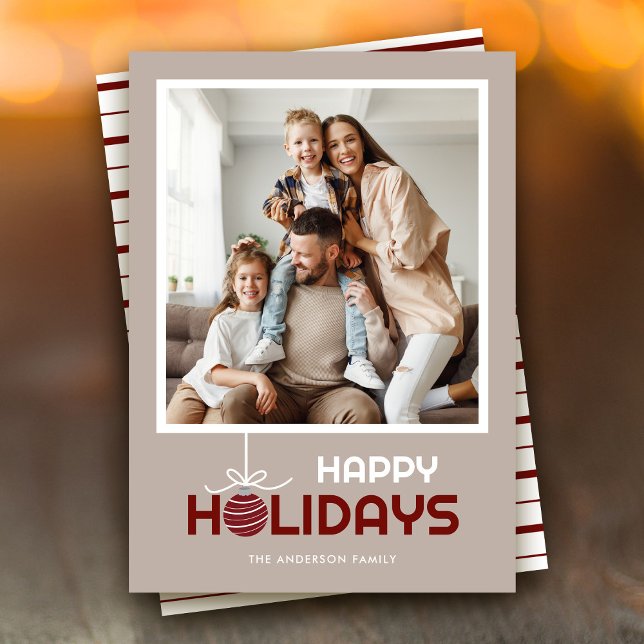 Cartão De Festividades Natal moderno mínimo feliz de feriados (Criador carregado)