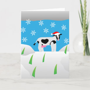 Cartão De Festividades Natal Moo-ey