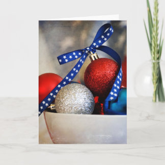 Cartão De Festividades Natal muito patriótico