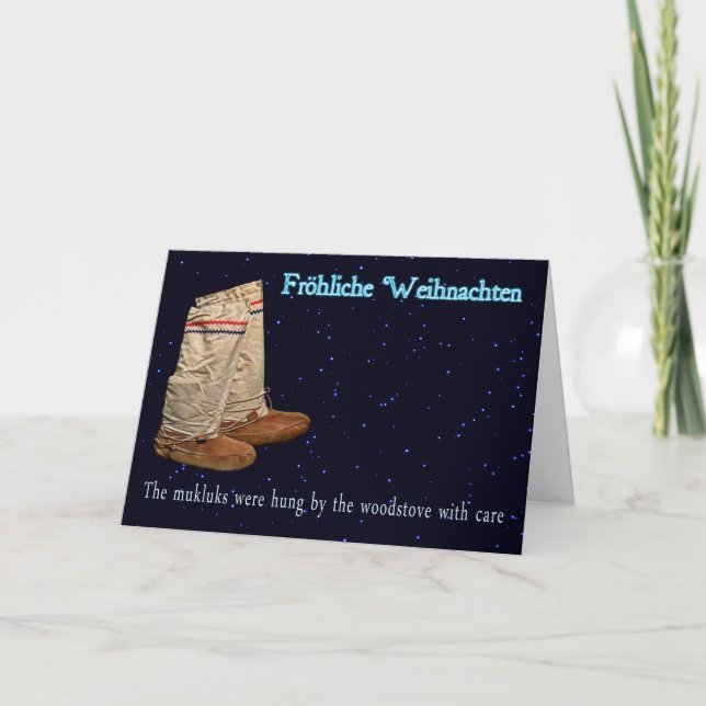 Cartão De Festividades Natal Mukluks (Frente)