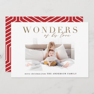 Cartão De Festividades Natal multi-foto de ouro religioso moderno